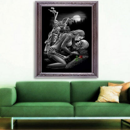 Beauty Skull - Full Round Drill Diamond Painting 40*30CM