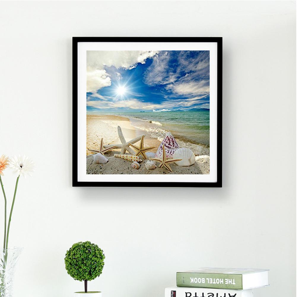 Beach - Full Round Drill Diamond Painting 30*30 CM