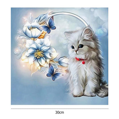 Cat - Full Round Drill Diamond Painting 30*30CM