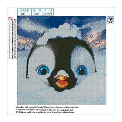 Snow Penguin - Full Round Drill Diamond Painting 30*30CM