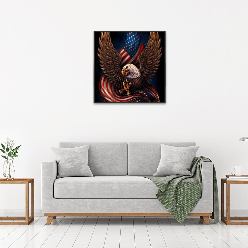 Eagle Flag - Full Round Drill Diamond Painting 30*30CM