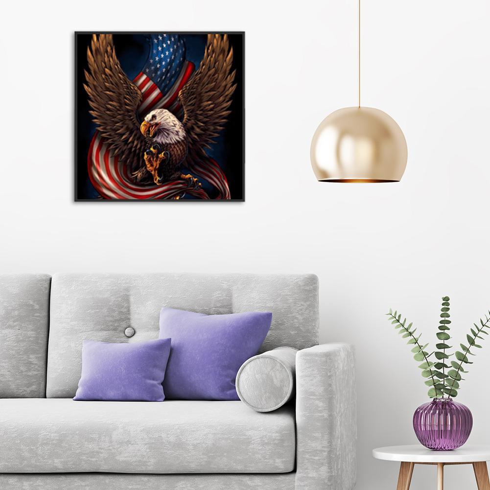 Eagle Flag - Full Round Drill Diamond Painting 30*30CM