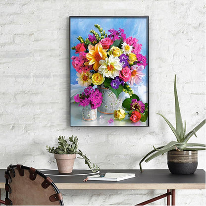 Flower - Full Round Drill Diamond Painting 30*40CM