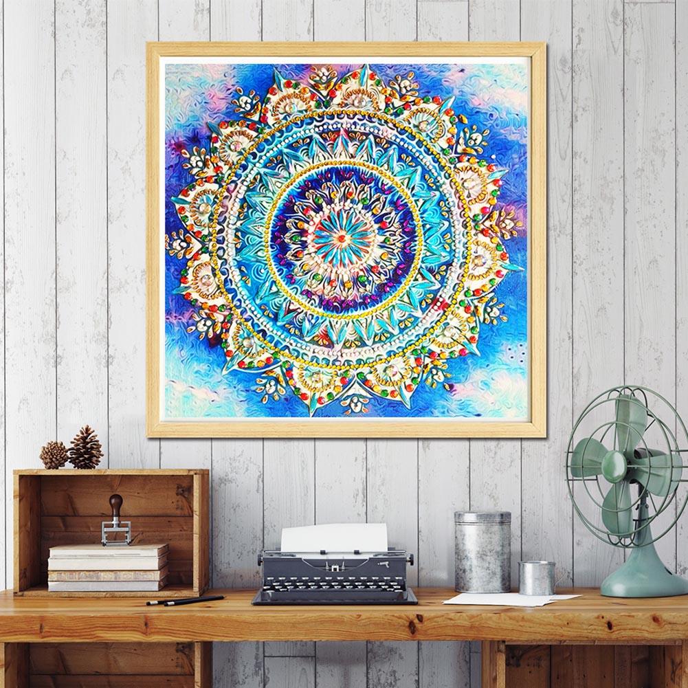 Folk Flower - Full Round Drill Diamond Painting 30*30CM