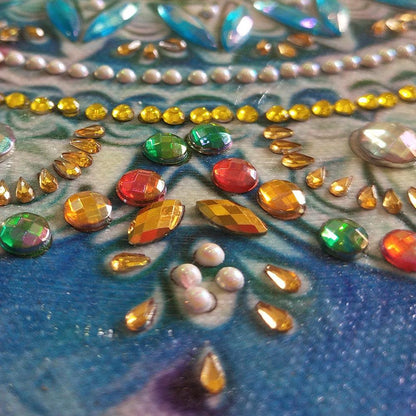 Folk Flower - Full Round Drill Diamond Painting 30*30CM