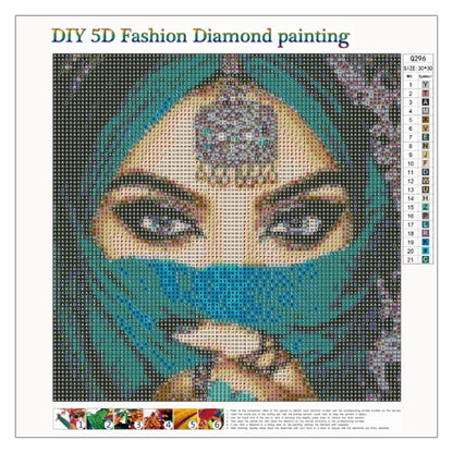 Masked Beauty - Full Round Drill Diamond Painting 30*30CM