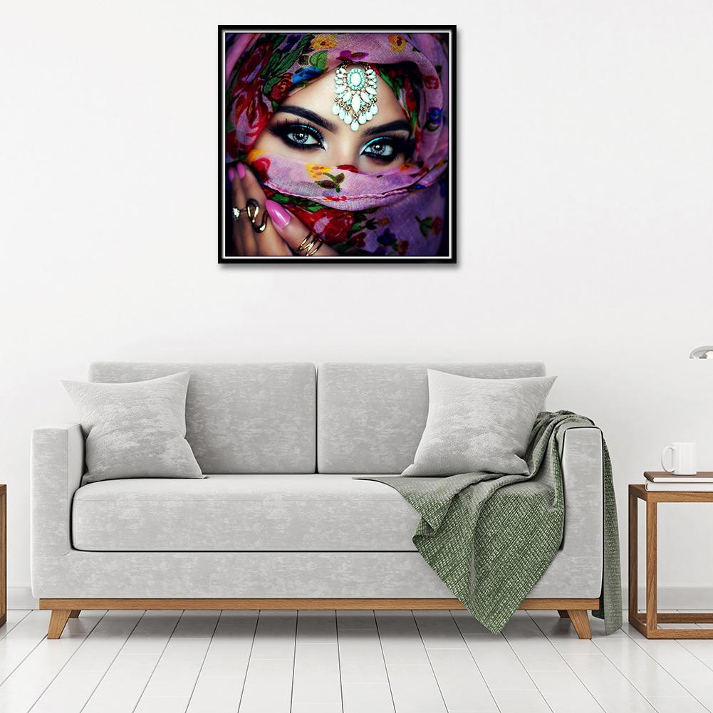 Masked Beauty - Full Round Drill Diamond Painting 30*30CM