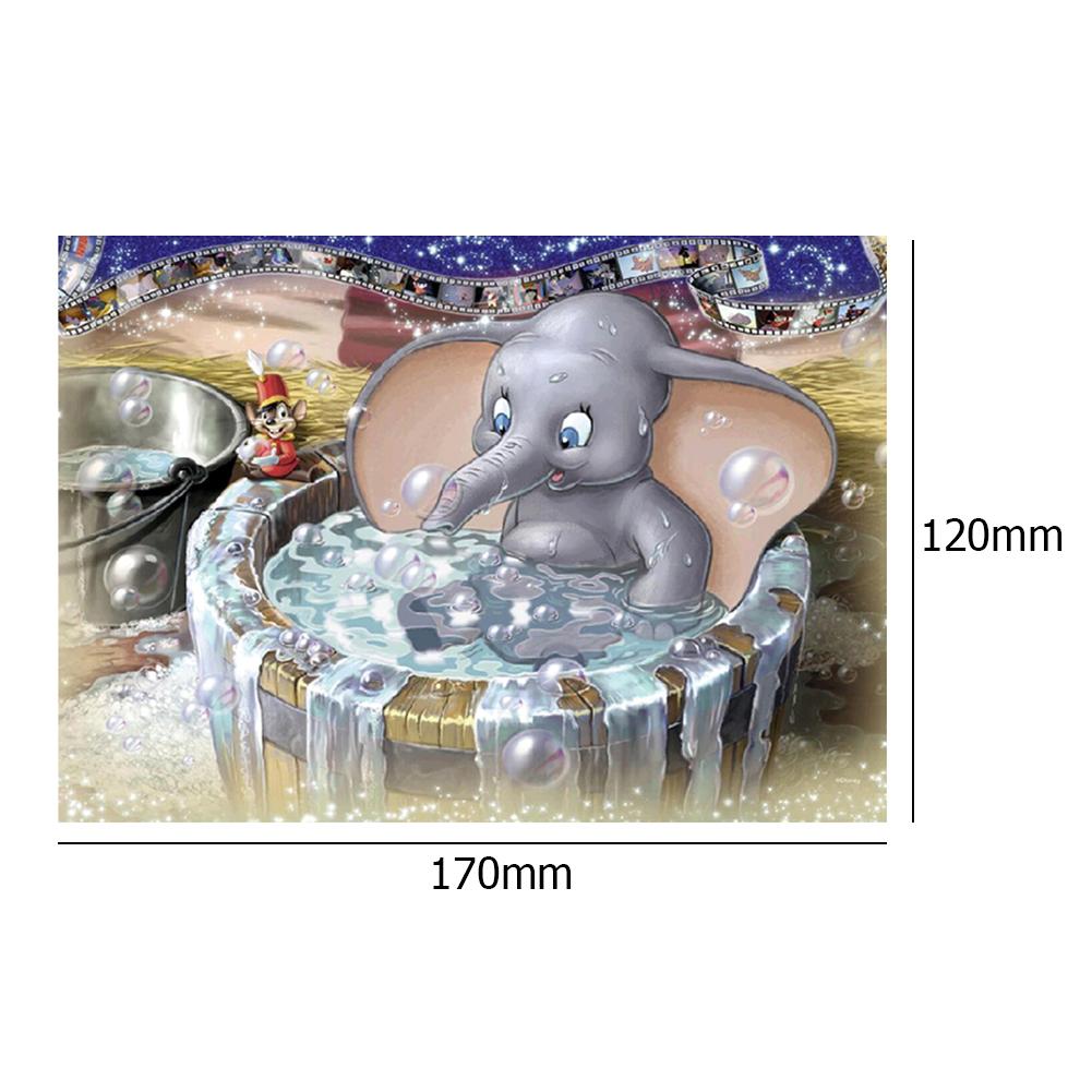 Shower Elephant - Full Round Drill Diamond Painting 25*20CM