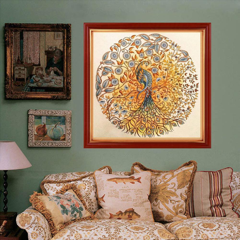 Peacock - Full Round Drill Diamond Painting 30*30CM