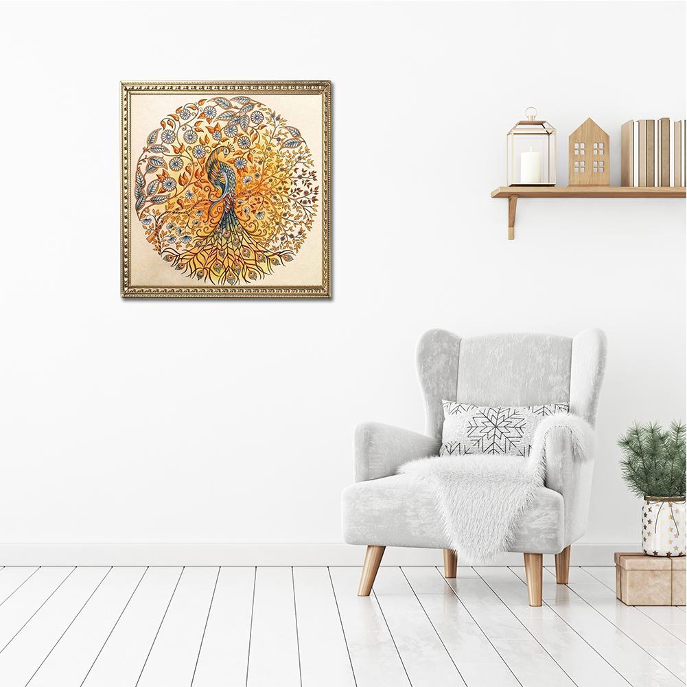 Peacock - Full Round Drill Diamond Painting 30*30CM