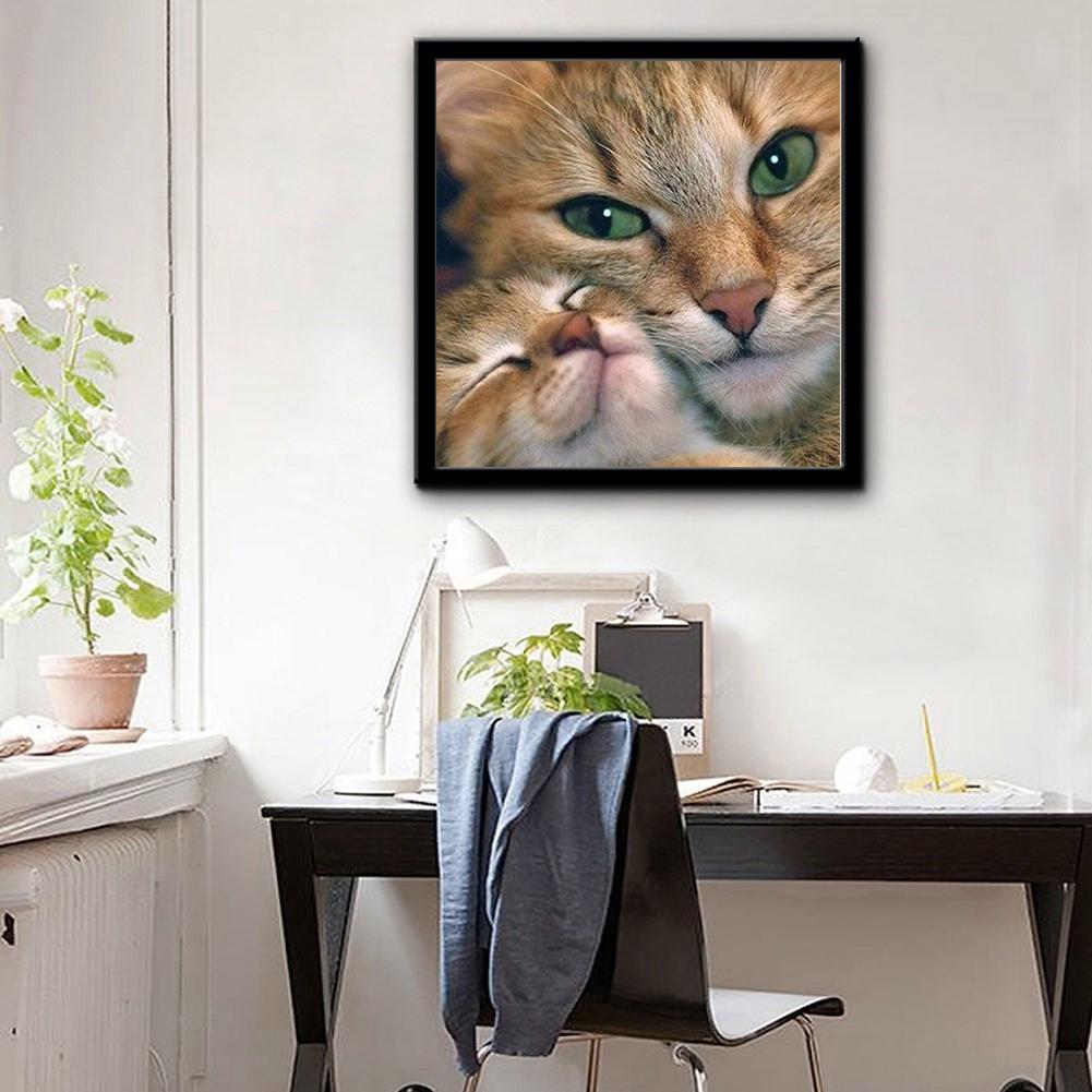 Cat - Full Round Drill Diamond Painting 30*30CM