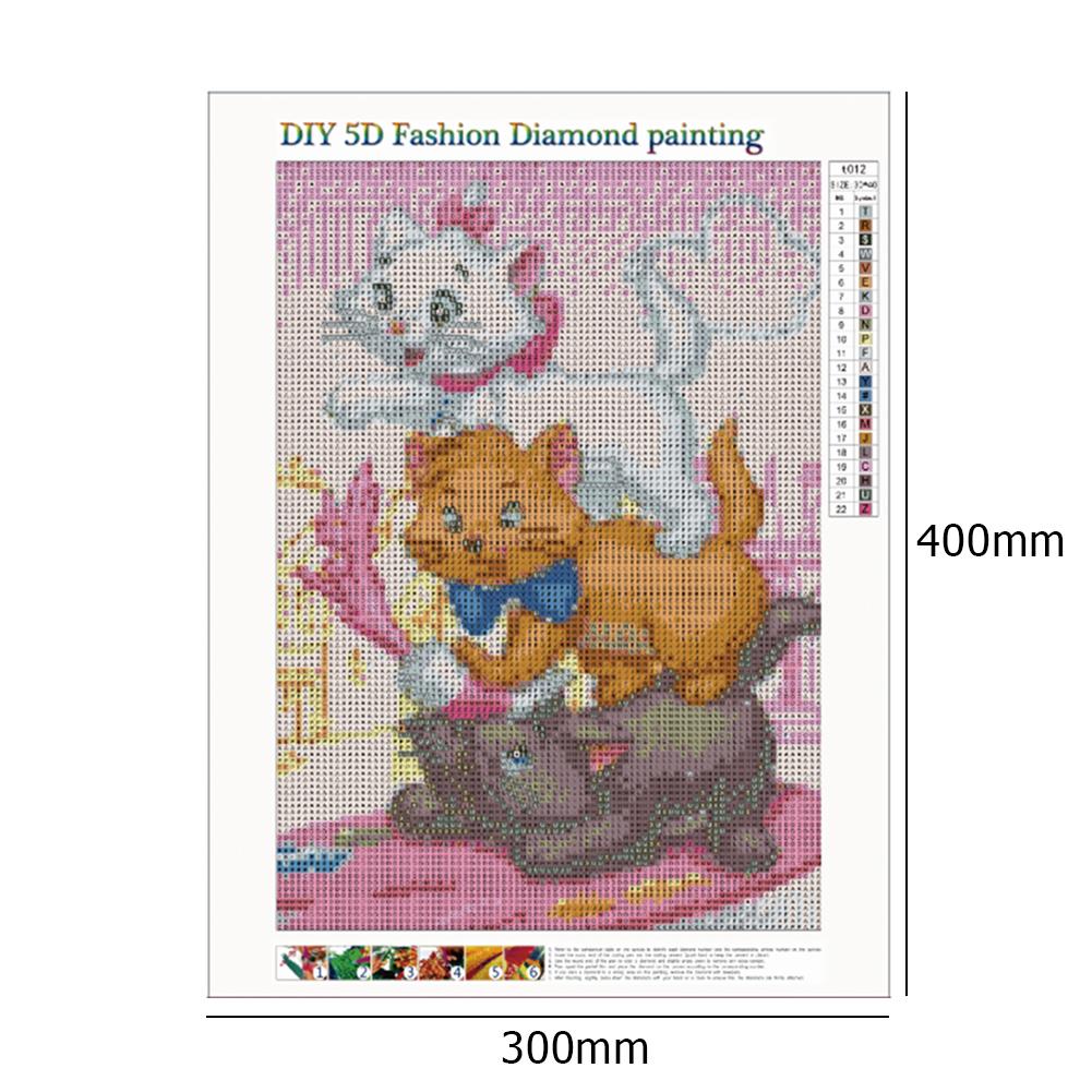 Cat - Full Round Drill Diamond Painting 30*40CM