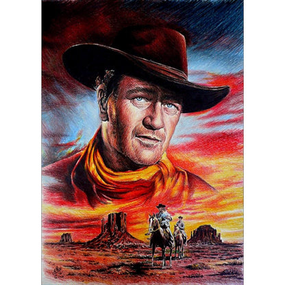 Cowboy - Full Round Drill Diamond Painting 30*40 CM