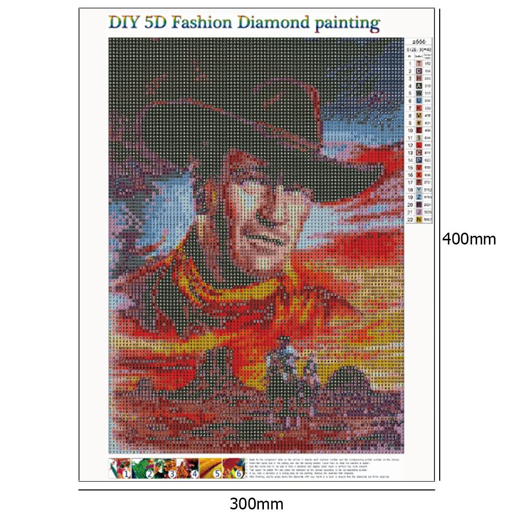 Cowboy - Full Round Drill Diamond Painting 30*40 CM