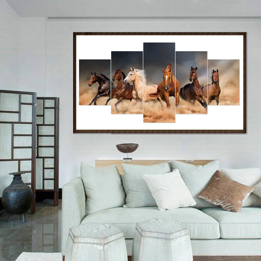 Horse - Full Round Drill Diamond Painting 95*45CM