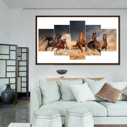 Horse - Full Round Drill Diamond Painting 95*45CM