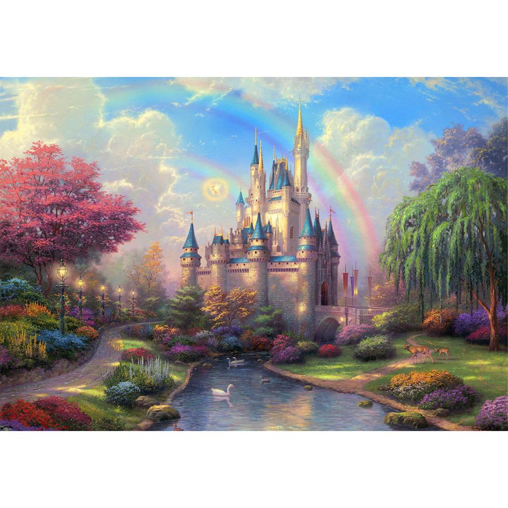 Castle - Full Round Drill Diamond Painting 40*30CM