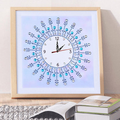 Flower Clock - Full Round Drill Diamond Painting 35*35CM