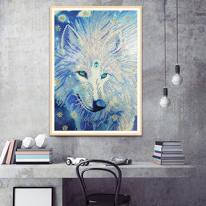 Wolf Animal - Special Shaped Drill Diamond Painting 30*40CM