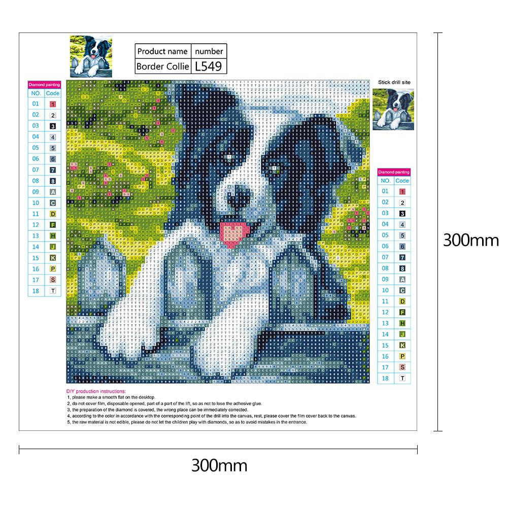 Cartoon Dog - Full Round Drill Diamond Painting 30*30CM