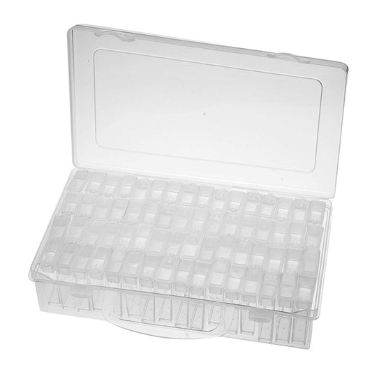 64 Slots Jewelry Storage Box Nail Art Rhinestone Organizer Display Case