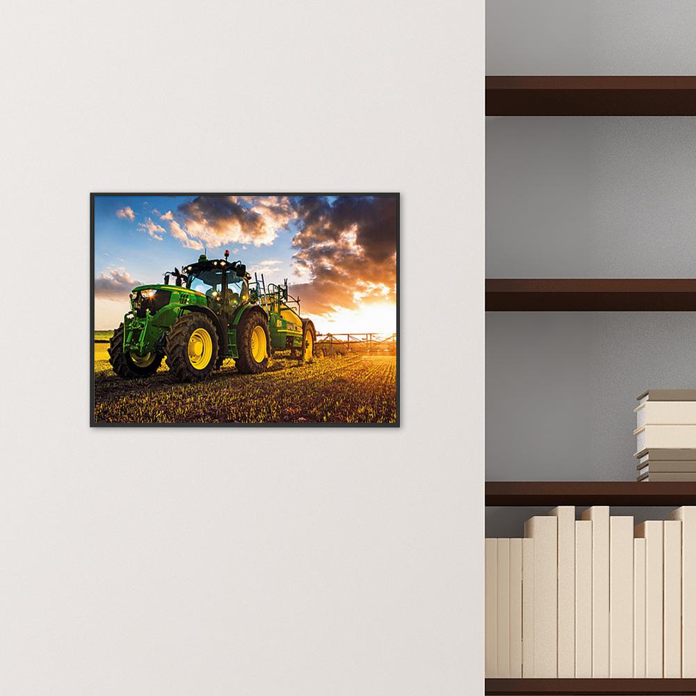 Tractor - Full Round Drill Diamond Painting 40*30CM