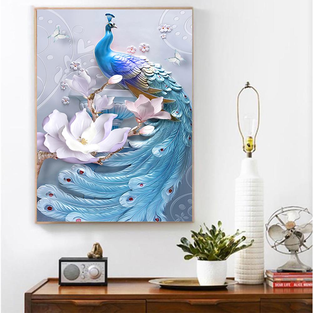 Peafowl - Full Round Drill Diamond Painting 40*30CM