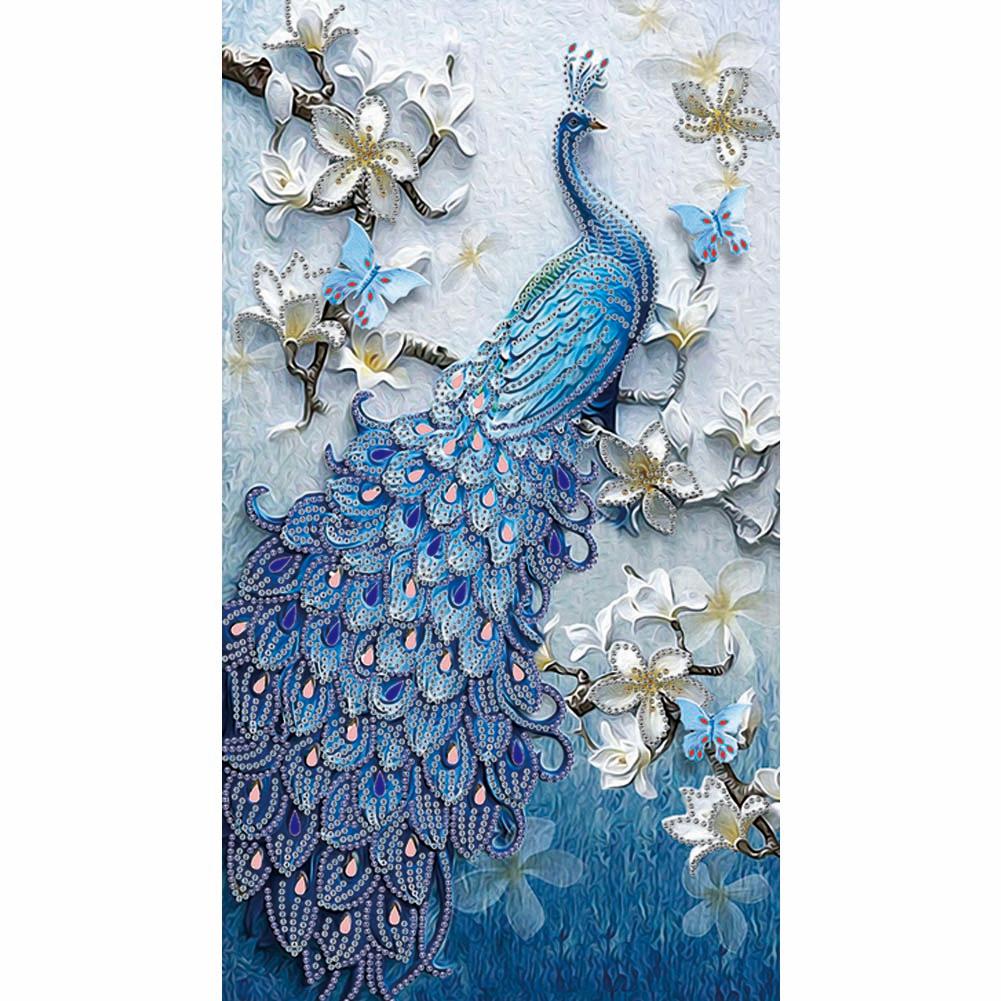 Peacock - Special Shaped Drill Diamond Painting 30*50CM