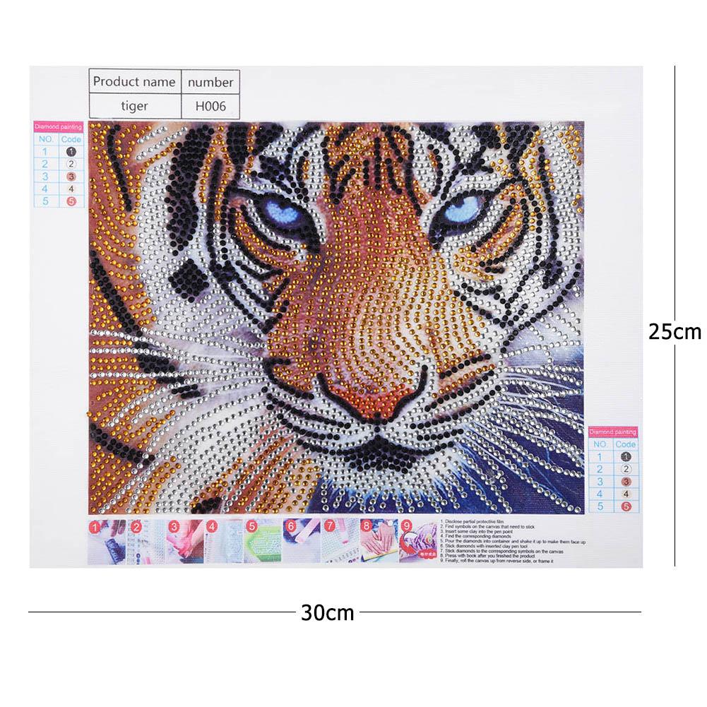 Tiger - Special Shaped Drill Diamond Painting 25*30CM