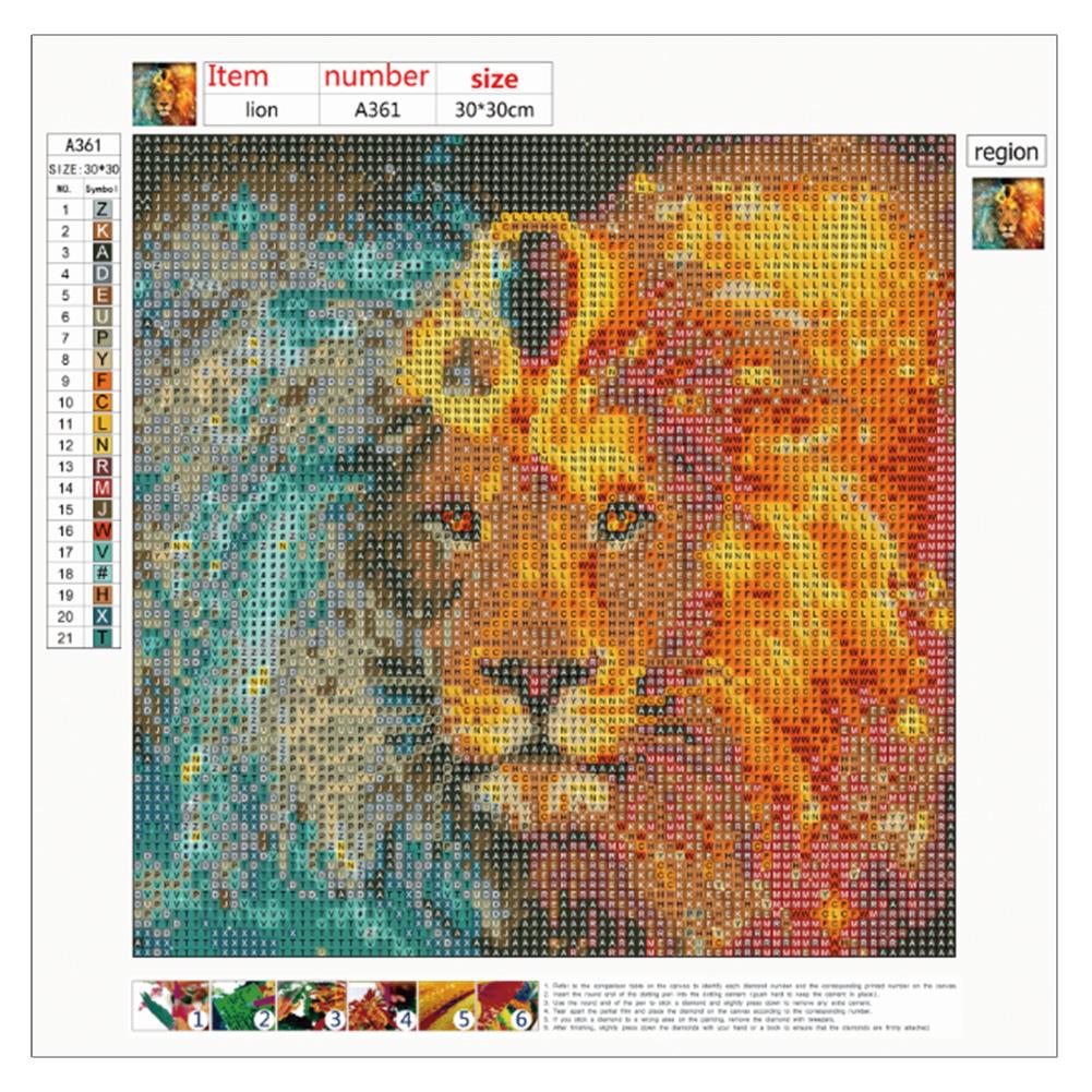 Leo - Full Round Drill Diamond Painting 30*30CM