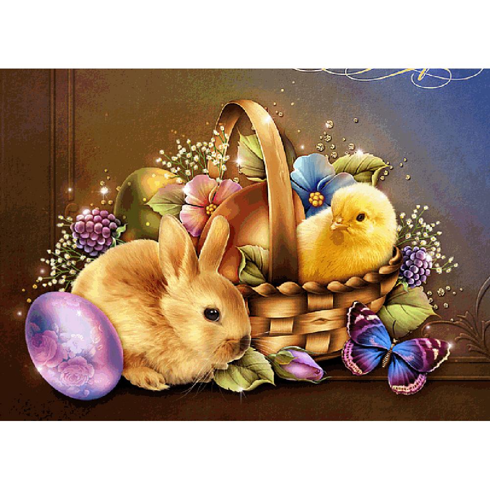 Easter Rabbit - Full Round Drill Diamond Painting 40*30CM