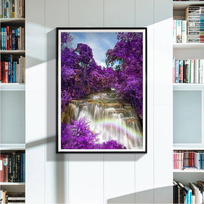Tree Waterfall - Full Round Drill Diamond Painting 40*30CM