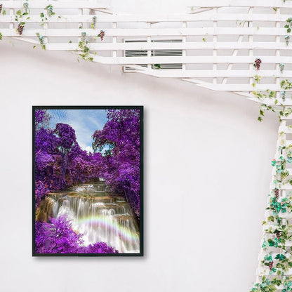 Tree Waterfall - Full Round Drill Diamond Painting 40*30CM