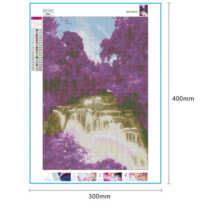 Tree Waterfall - Full Round Drill Diamond Painting 40*30CM