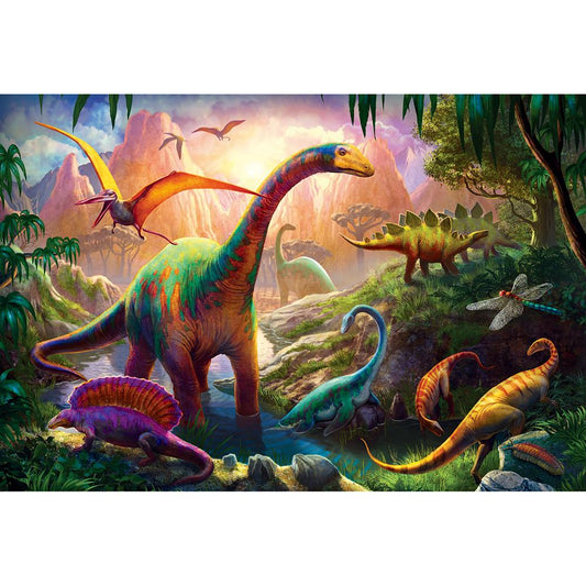 Dinosaurs - Full Round Drill Diamond Painting 40*30 CM