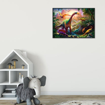 Dinosaurs - Full Round Drill Diamond Painting 40*30 CM