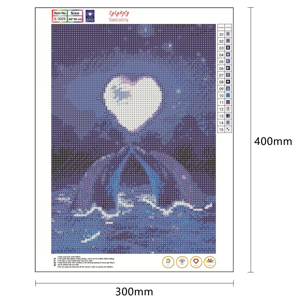 Dolphin Love - Full Round Drill Diamond Painting 40*30CM