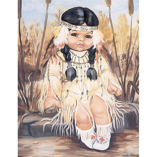 Village Girl - Full Round Drill Diamond Painting 30*40CM