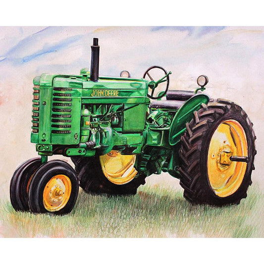 Tractor - Full Round Drill Diamond Painting 40*30CM