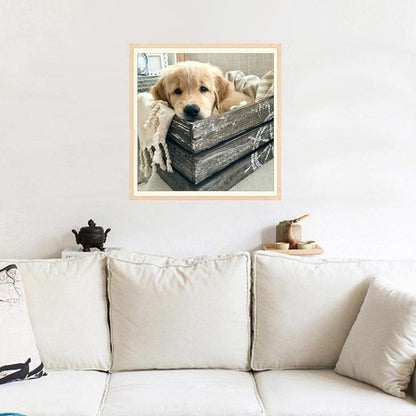 Dog - Full Round Drill Diamond Painting 30*30CM