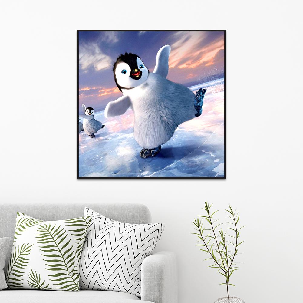 Penguin - Full Round Drill Diamond Painting 30*30 CM