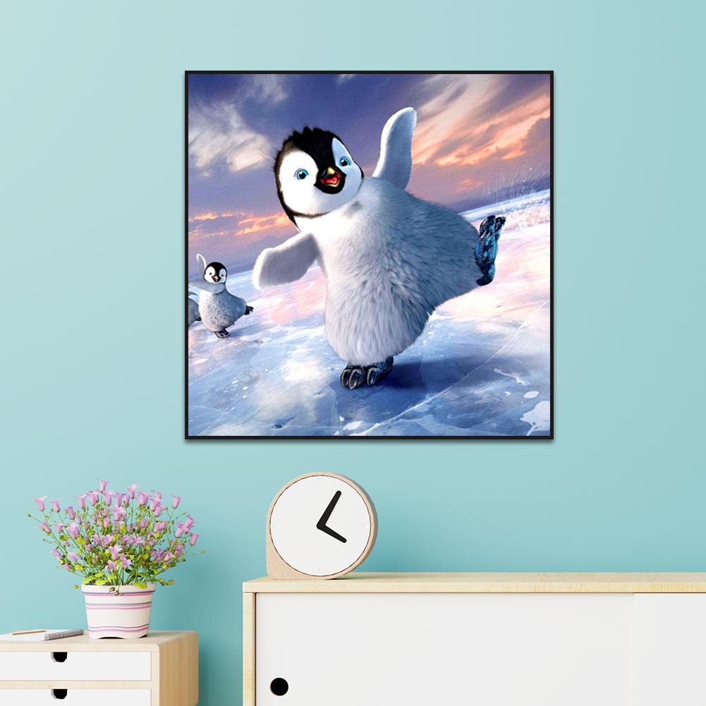 Penguin - Full Round Drill Diamond Painting 30*30 CM