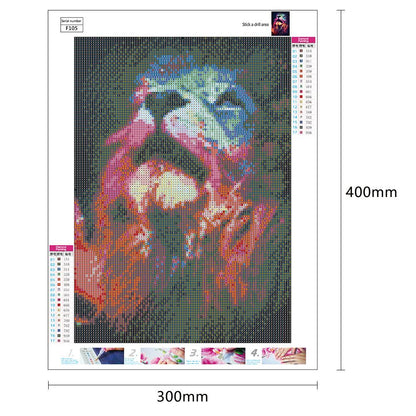 Novelty Lion - Full Square Drill Diamond Painting 30X40CM