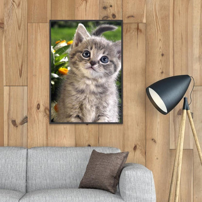 Kitten - Full Round Drill Diamond Painting 30*40CM