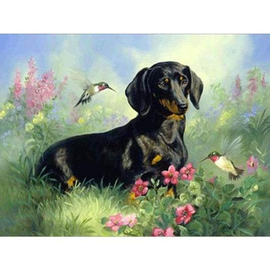 Dog - Full Square Drill Diamond Painting 20*25CM