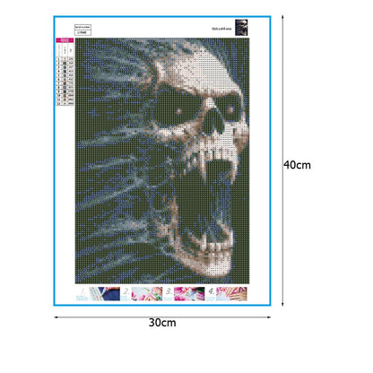 Skull - Full Round Drill Diamond Painting 30*40CM