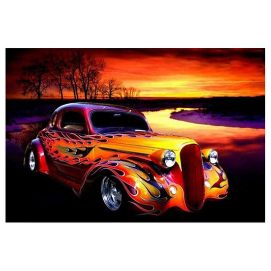 Car - Full Round Drill Diamond Painting 40*30CM