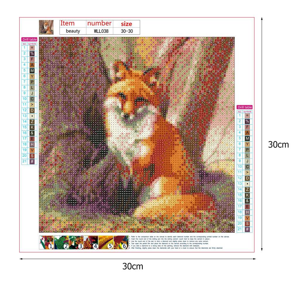 Fox - Full Round Drill Diamond Painting 30*30CM