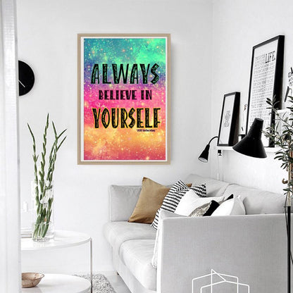 English Saying - Full Square Drill Diamond Painting 30*40CM