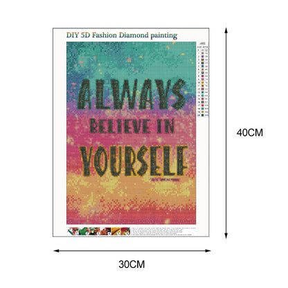 English Saying - Full Square Drill Diamond Painting 30*40CM